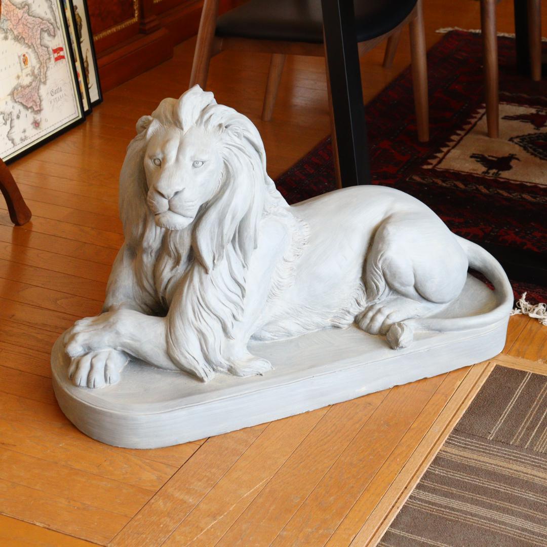 ライオンの置物 ガーデンオブジェ 風水 縁起物 オーナメント – 輸入