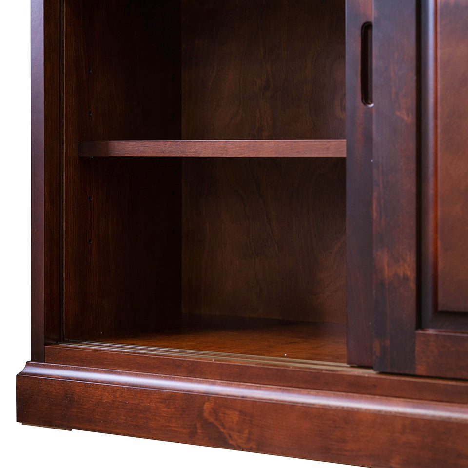 北海道民芸家具 国産家具 W 90cm 食器棚 キャビネット ガラス棚