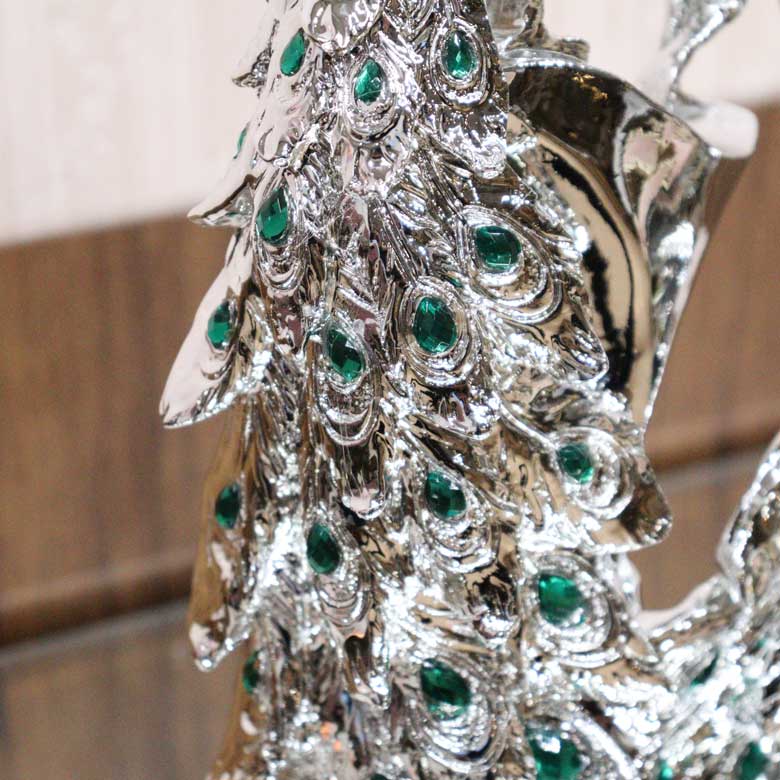 孔雀の置物 オブジェ 風水 縁起物 オーナメント – 輸入家具の