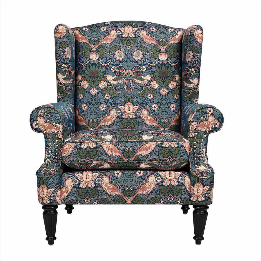 ジェニファーテイラー ウイングチェア 1人掛け ソファー いちご泥棒