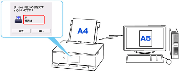 キヤノン：インクジェット マニュアル｜XK130 series｜印刷時の用紙設定