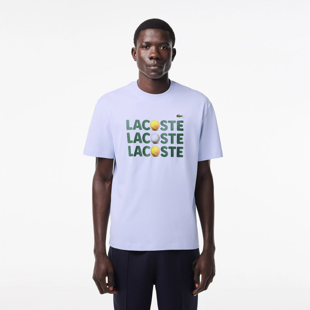 Lacoste Men's Heavy Cotton Tennis Ball Print T-Shirt – I-Max Fashions