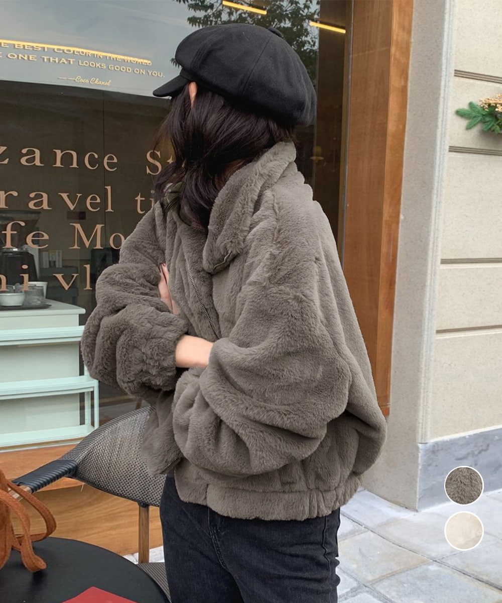 ファージャケット レディースボアブルゾン | ミニミニストア