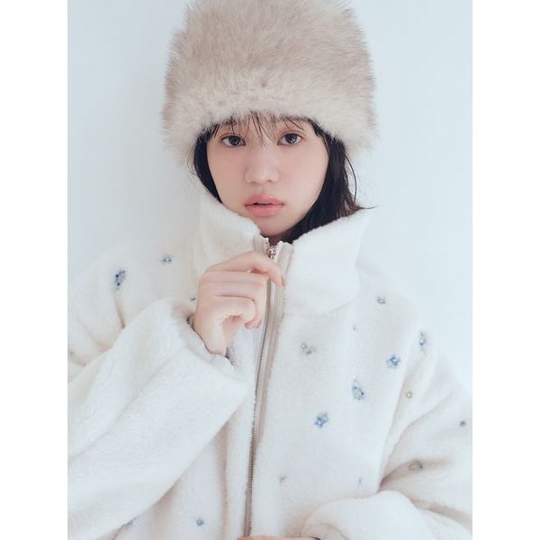 フラワービーズ刺繍ボアブルゾン | ファーファー(FURFUR) | マルイ