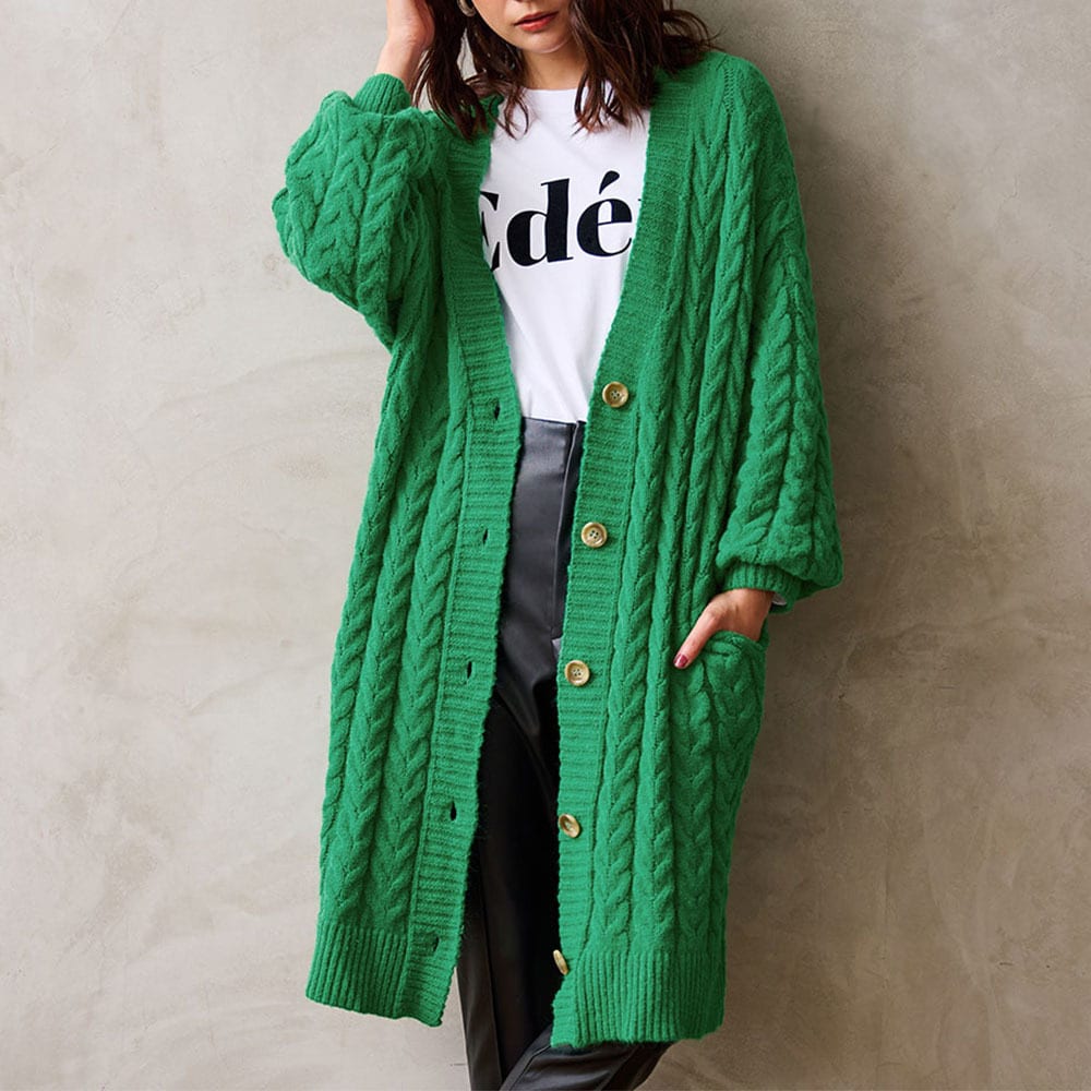 ケーブル使いロングニットカーディガン | ラナン(Ranan) | マルイ