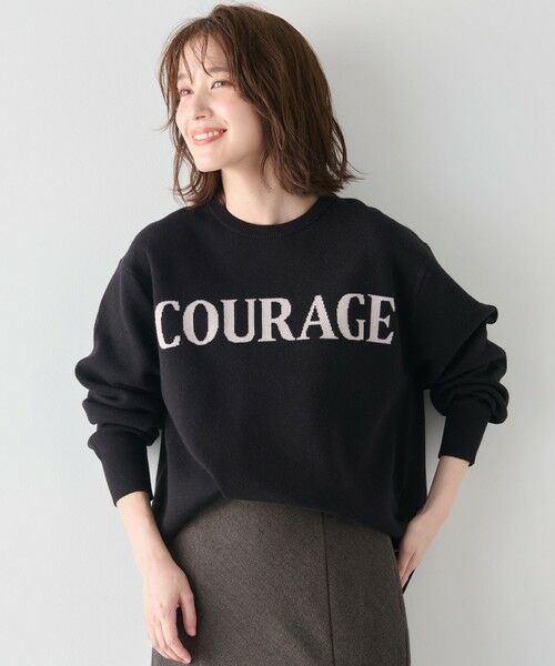 セール】 スウェットライクロゴニット （ニット・セーター）｜ANY