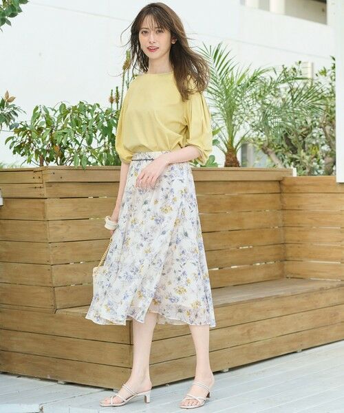 セール】 【美人百花7月号掲載】ファジーカラーフラワー スカート