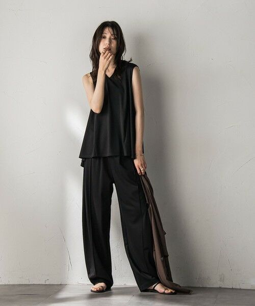 セール】 フレアノースリーブ+カーブパンツセットアップ≪手洗い可能