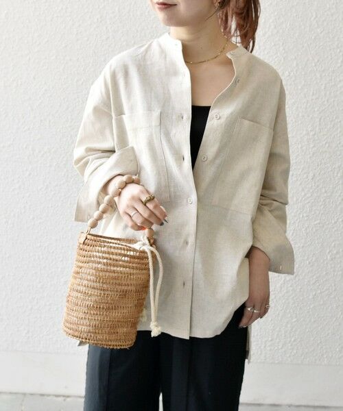 セール】 【WEB限定】SHIPS any: 〈洗濯機可能〉リネン ミックス