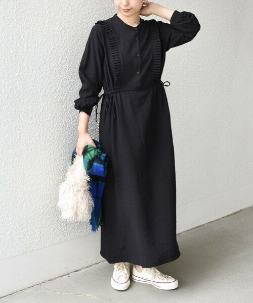 SHIPS Colors:〈手洗い可能〉プリーツ デザイン ロングスリーブ