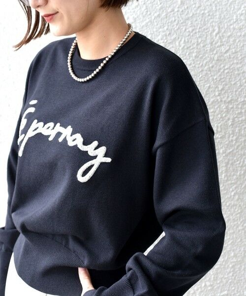 WEB限定】〈手洗い可能〉サガラ 刺繍 ロゴ ニット （ニット・セーター