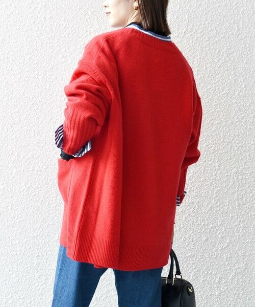 セール】 SHIPS any: AQUA カシミヤ ミックス Vネック ニット