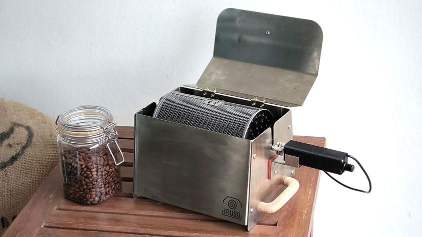 コーヒー豆焙煎がもっと手軽に！USB電源で手回し不要の焙煎機「IRUBO