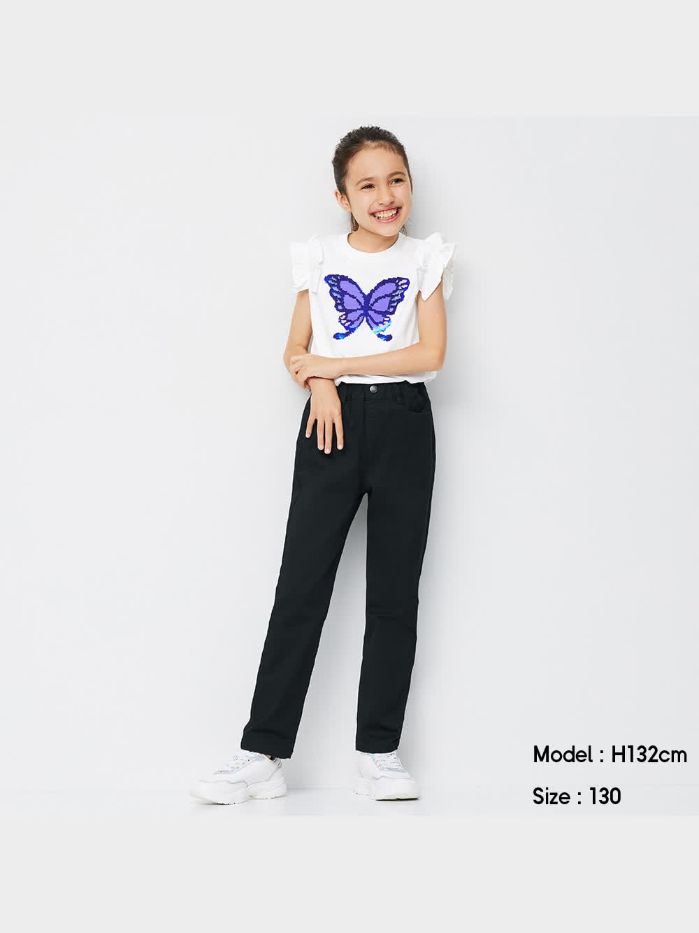 GU公式 | KIDS(男女兼用)ストレッチカラーストレートパンツ