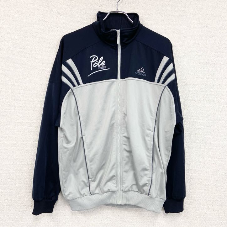 Used 90s adidas vintage track jacket/jersey, navy blue, size XO