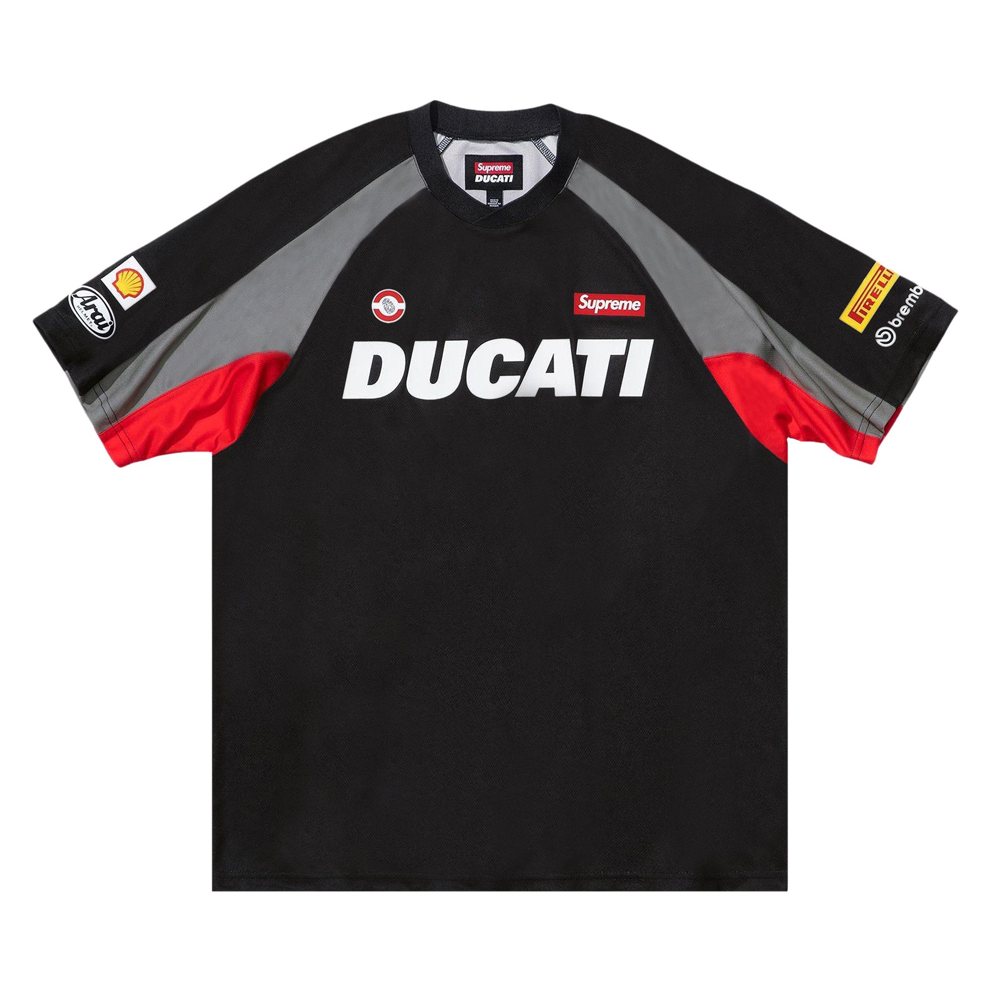 Buy Supreme x Ducati Soccer Jersey 'Black' - SS24KN47 BLACK | GOAT
