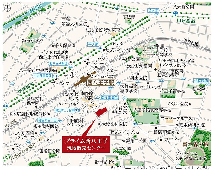 ホームズ】プライム西八王子の建物情報 | 東京都八王子市散田町三丁目