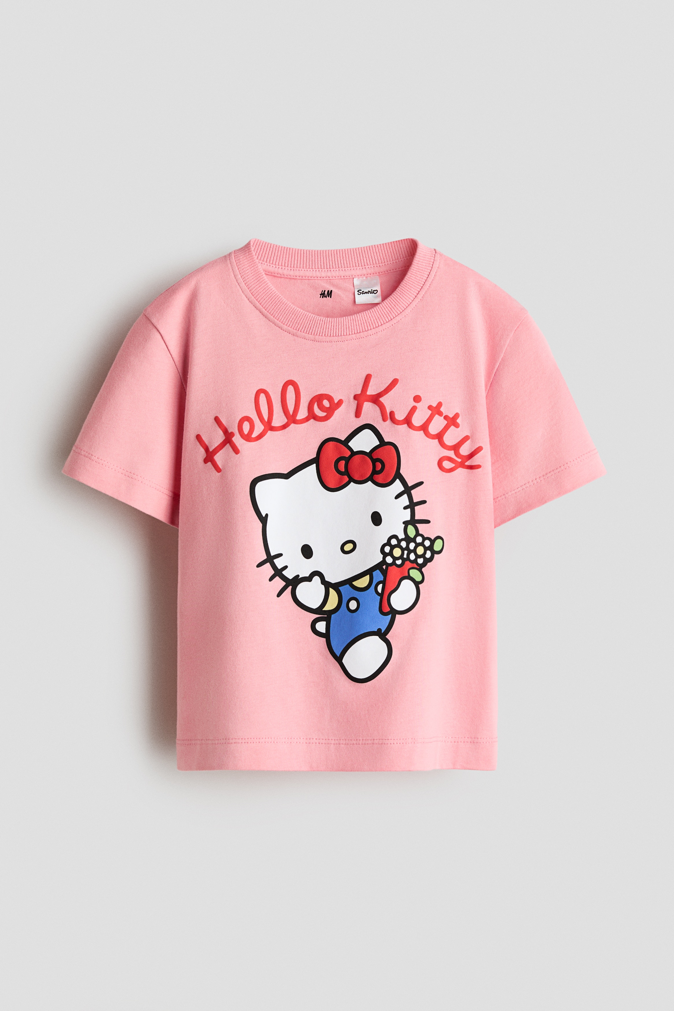 Cotton T-Shirt with Printed Motif - Pink/Hello Kitty - Kids | H&M US