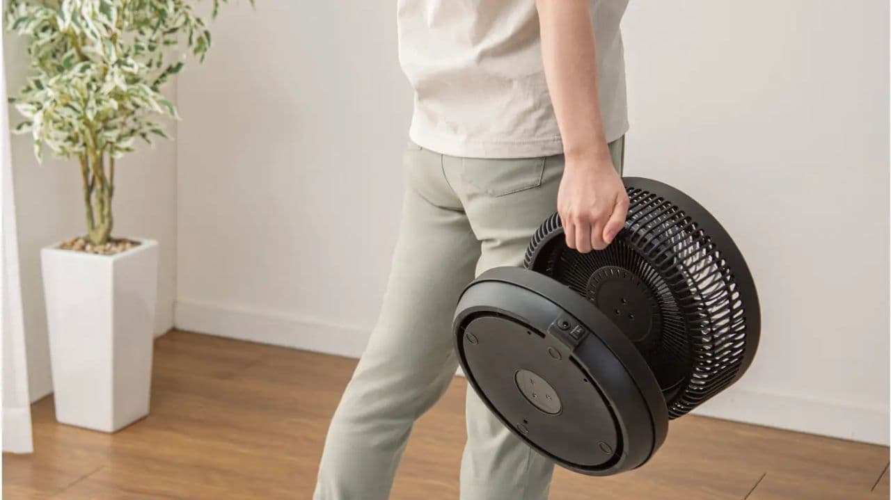 ニトリ「DCタイプコードレスコンパクト収納扇風機」持ち運び・お手入れ