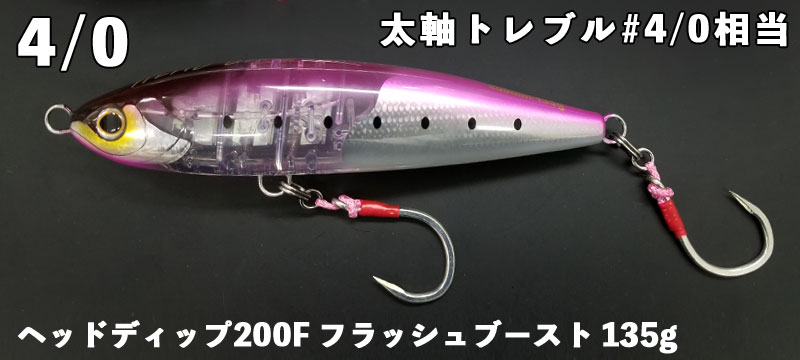 自作シングルフックタングステンウェイト調整モデル