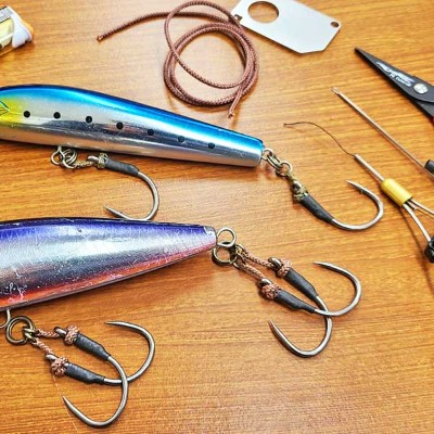 自作シングルフックタングステンウェイト調整モデル