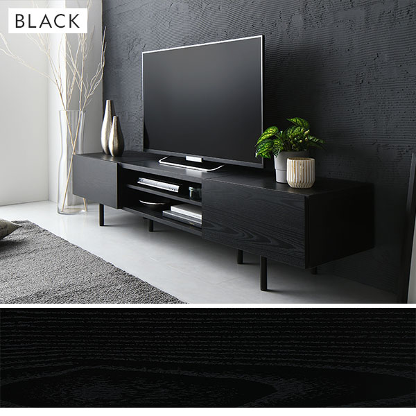 モダン ワイド テレビボード テレビ台 幅 180 cm ストーングレー 脚付