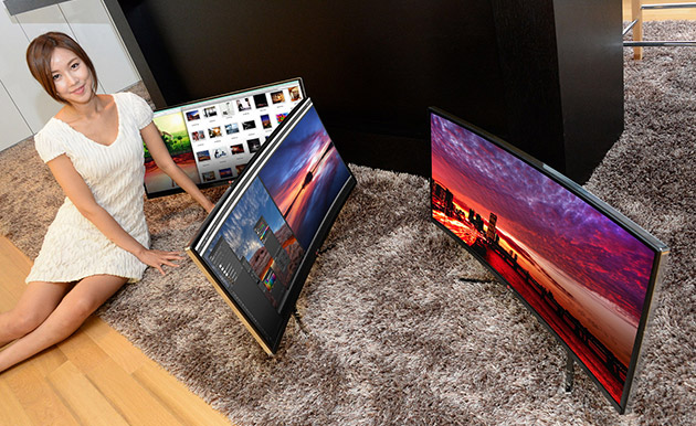 LG、世界初の34インチ曲面ウルトラワイドIPSモニタ 34UC97を公開。3440