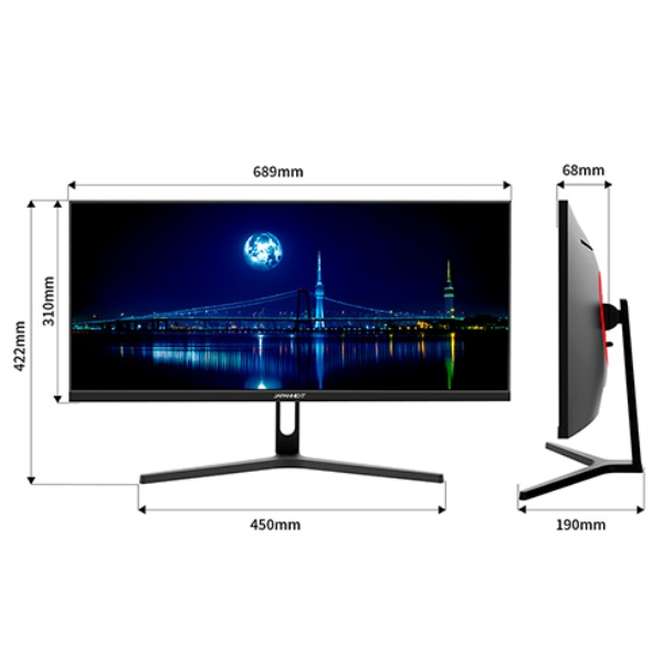 JAPANNEXT 液晶ディスプレイ 29型/2560×1080/HDMI、DP×1/ブラック