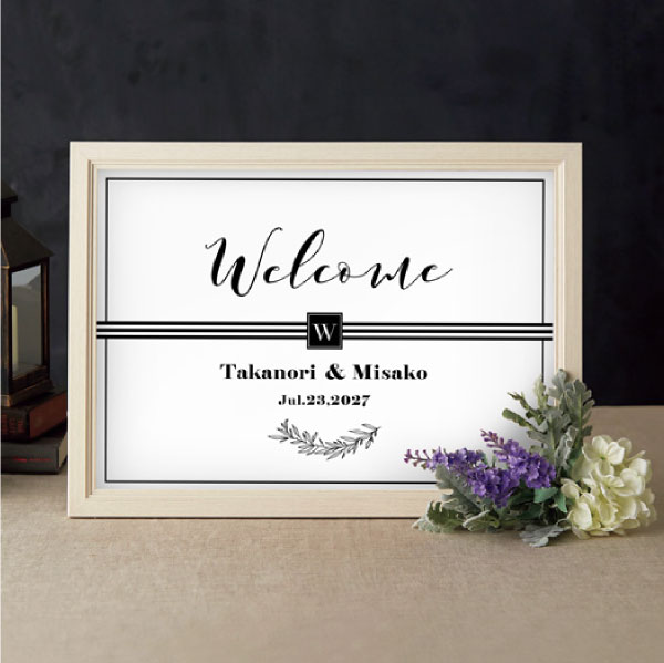 グラフィック ウェルカムボード（White Chic）|ウェルカムボードなら