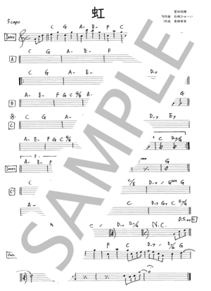 楽譜】 ギターTAB / コード譜｜アルペジオ＆コードストロークで弾くVer