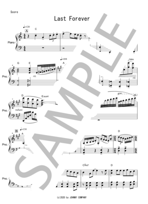 楽譜】Last Forever / HEY!SAY!JUMP (ピアノソロ / 中級) - Piascore