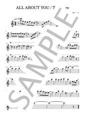 楽譜】 ALL ABOUT YOU / T-Square / T-スクエア (メロディ / 初級