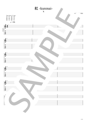 楽譜】紅 kurenai - X JAPAN / YOSHIKI (バンドスコア / 入門