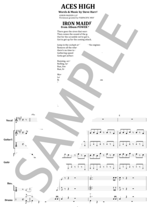 楽譜】IRON MAIDEN / ACES HIGH バンド・スコア from68 / IRON MAIDEN