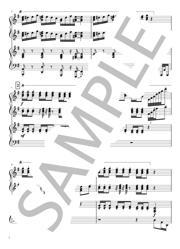 楽譜】連弾 うる星やつらのテーマ「ラムのラブソング」 / 松谷 祐子