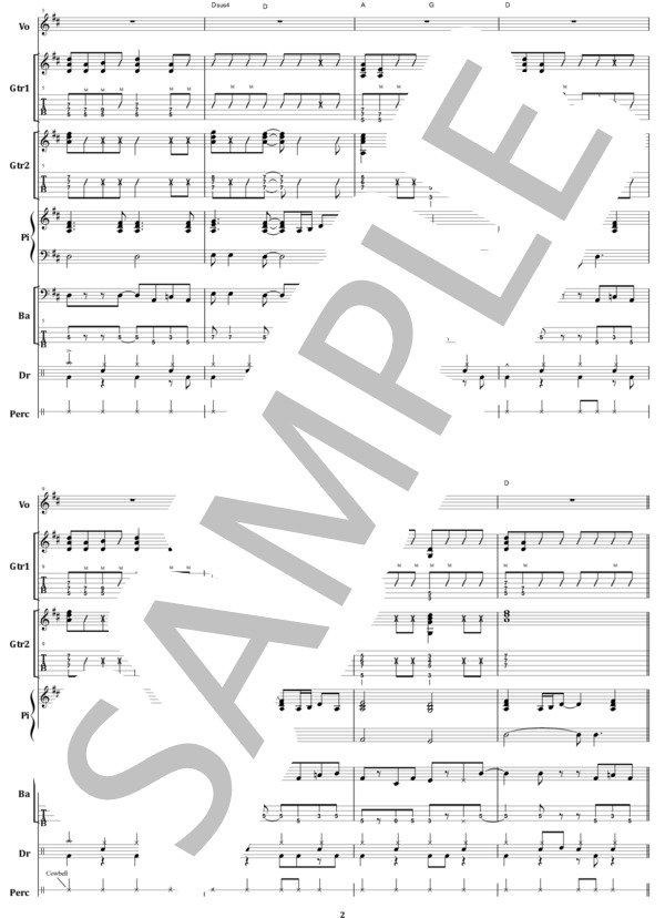 楽譜】雨上がりの夜空に / RCサクセション バンドスコア from68 / 忌野