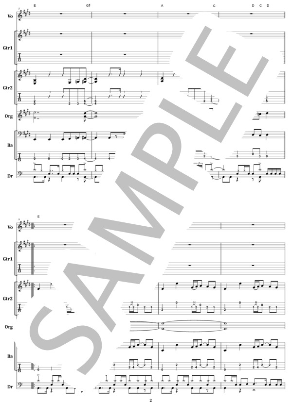 楽譜】太陽が燃えている / ザ・イエロー・モンキー バンドスコア