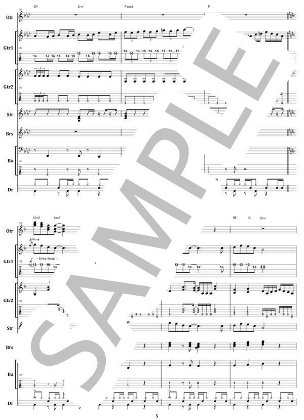 楽譜】TAK MATSUMOTO / 1090 Thousand Dreams バンド・スコア from68