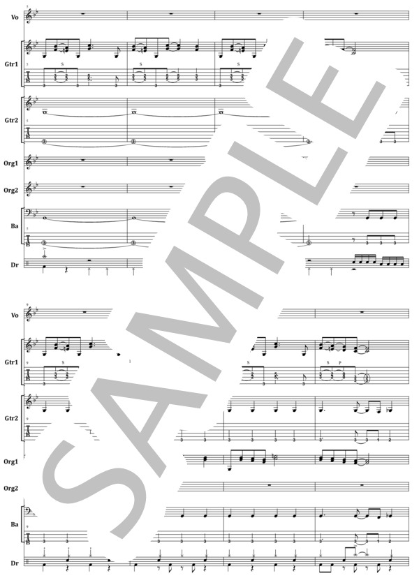 楽譜】ディープ・パープル / 紫の炎 バンド・スコア from68 / ジョン