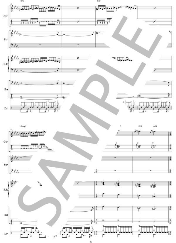 楽譜】ジェフ・ベック / スキャッターブレイン バンド・スコア from68