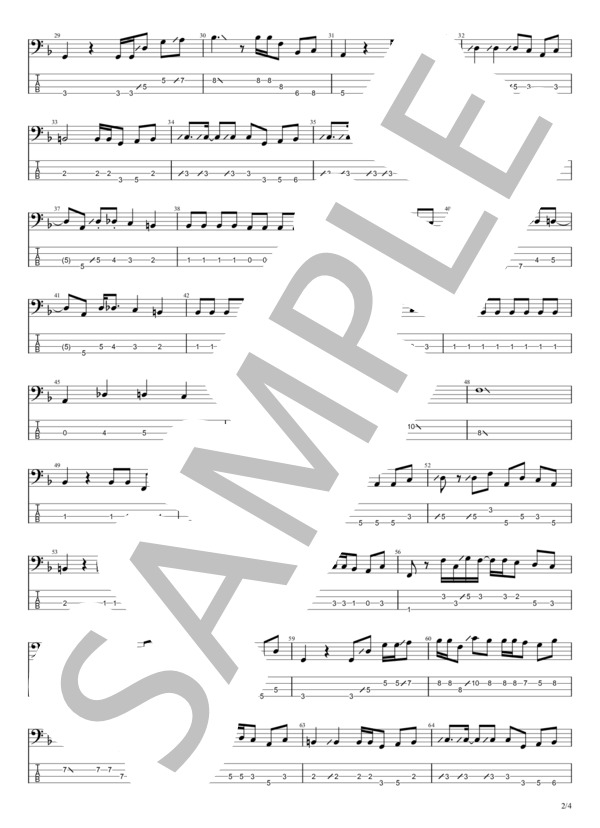 楽譜】ラストソング / Official髭男dism (エレキベース / 中級