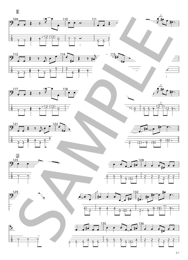 楽譜】au revoir / MALICE MIZER (エレキベース / 初〜中級