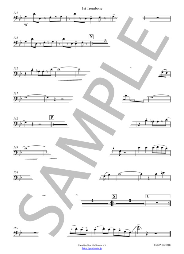 楽譜】Paradise Has No Border / NARGO (アンサンブルパート / 中級