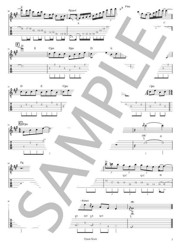 S/楽譜/スクランブル/SCRAMBLE/東京千一夜物語/タブ譜/バンドスコア S