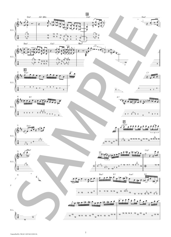 楽譜】Feel Like Makin' Love / ギタースコア TAB譜 / Larry・Coryell