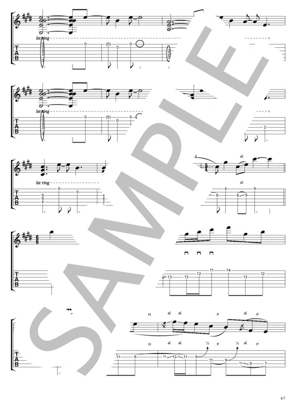 楽譜】きみとなら / B'z (ギターソロ / 初〜中級) - Piascore 楽譜ストア