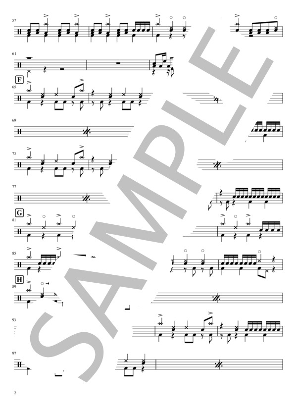 楽譜】エイトビート / シンガーズハイ (ドラム / 初〜中級) - Piascore