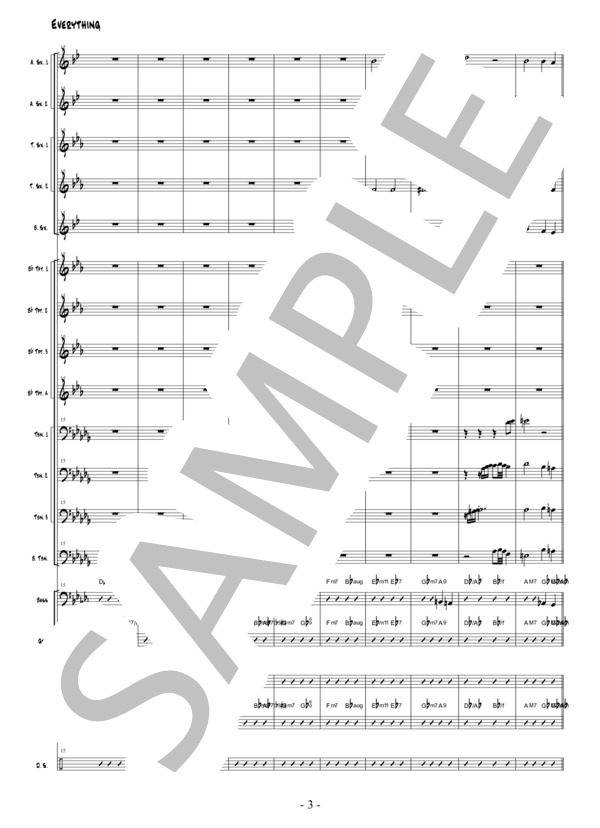 楽譜】Everything ビッグバンド楽譜 / MISIA (ビッグバンド / 中〜上級