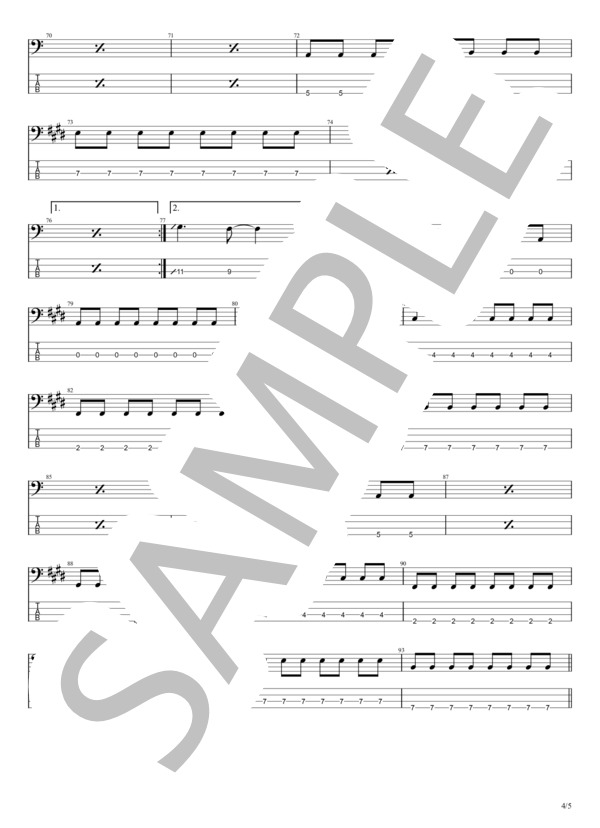 楽譜】NO NEW YORK / BOOWY (エレキベース / 初級) - Piascore 楽譜ストア