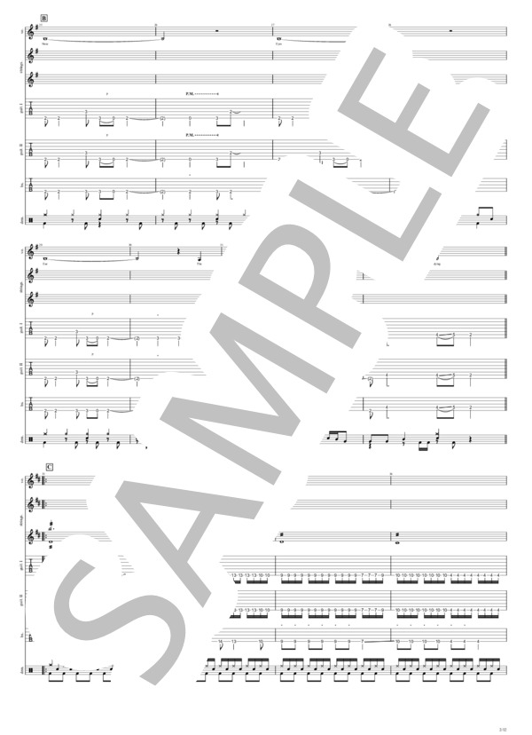 楽譜】The Perfume of Sins / DIR EN GREY (バンドスコア / 中級